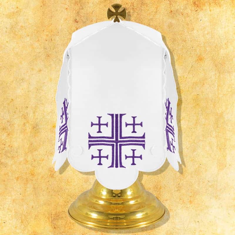 Sukienka na puszkę “Krzyże Jerozolimskie” fioletowa