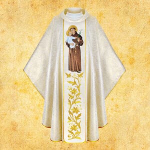 Chasuble with embroidered image "St. Anthony".