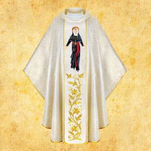Ornat z wizerunkiem haftowanym “Św. Maria de Matias”