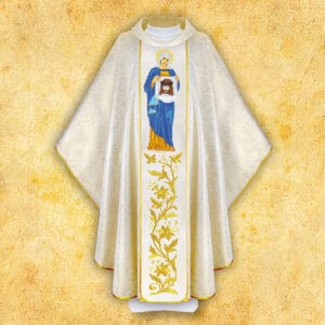 Chasuble with an embroidered image of "St. Veronica."