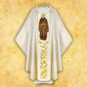 Chasuble with embroidered image of "St. Albert"