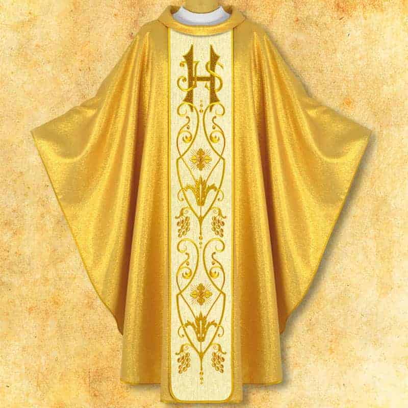 Embroidered chasuble "IHS Large"