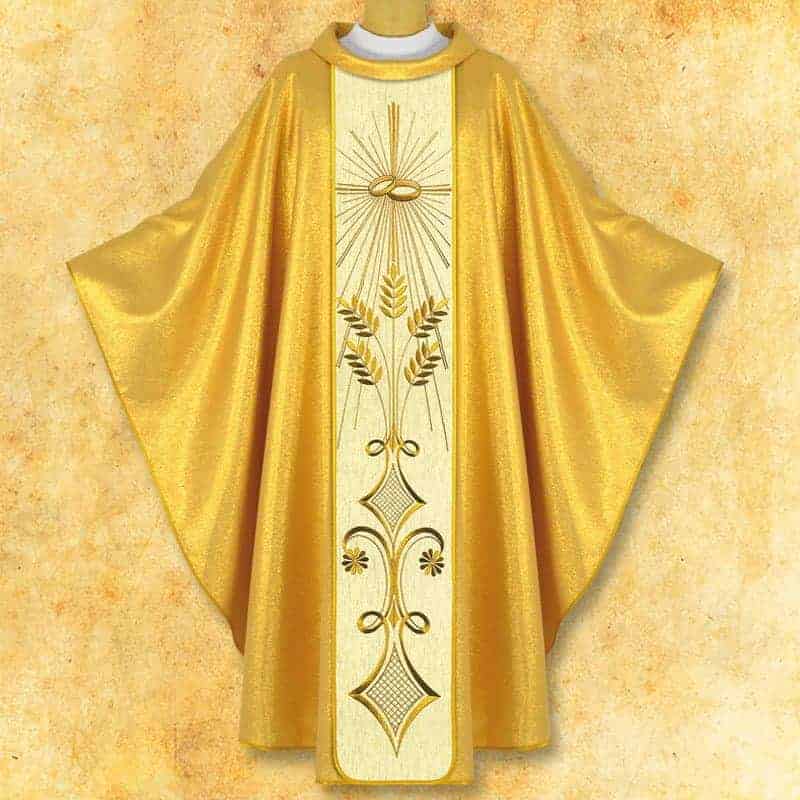 Embroidered wedding chasuble "What God Has Joined"