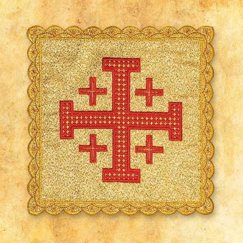 Liturgical pall embroidered gold No. 7