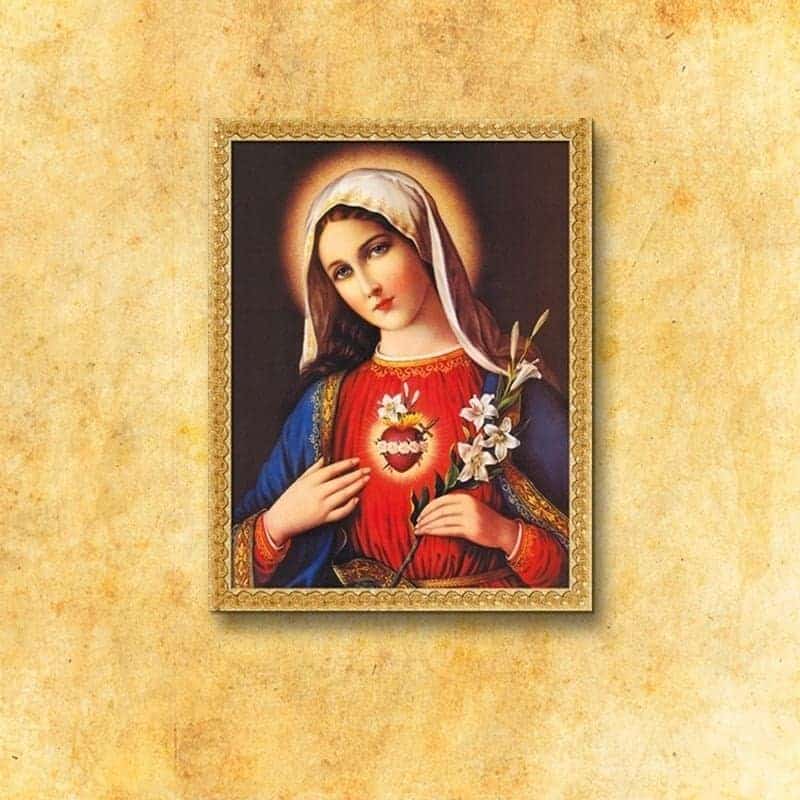 Obraz na tkaninie “Serce Maryji”