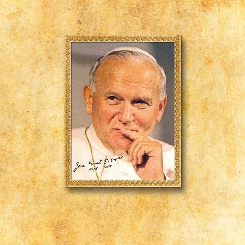 Bild auf Stoff "Johannes Paul II"