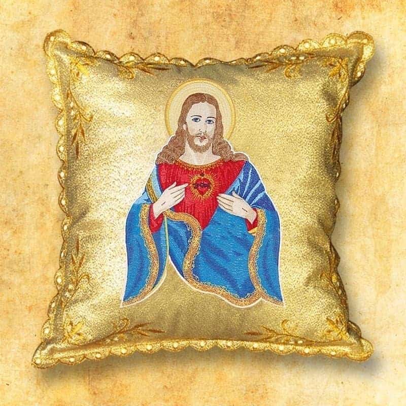 Poduszka procesyjna  “Jezus w niebieskiej szacie”