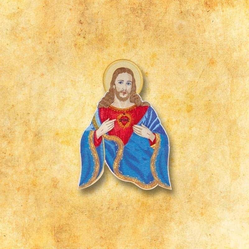 Embroidered applique "Heart of Jesus"