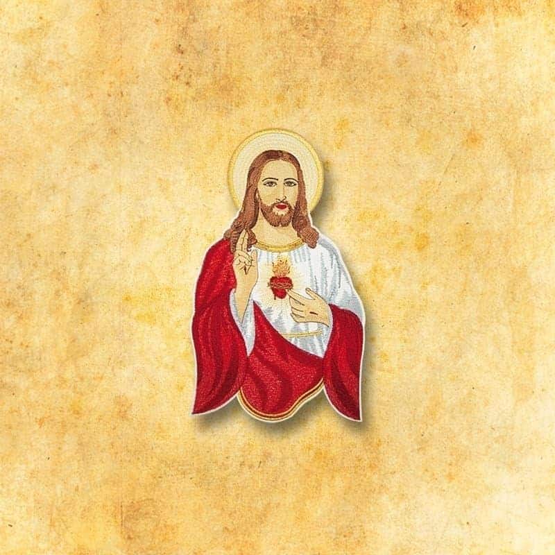 Aplique bordado "Corazón de Jesús"