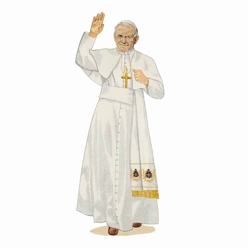 Embroidered applique "St. John Paul II."
