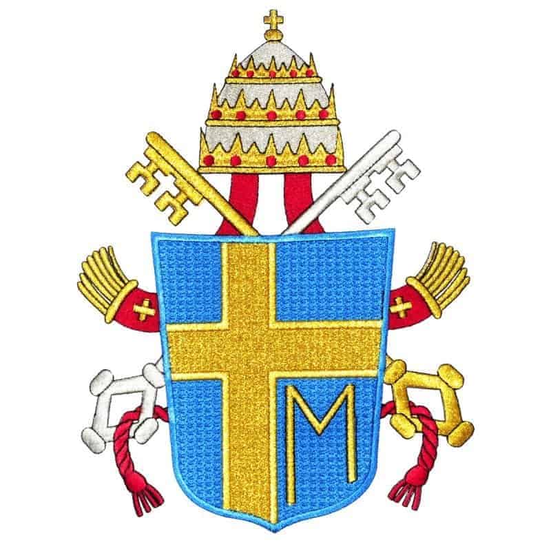 Gestickte Applikation "Päpstliches Wappen"