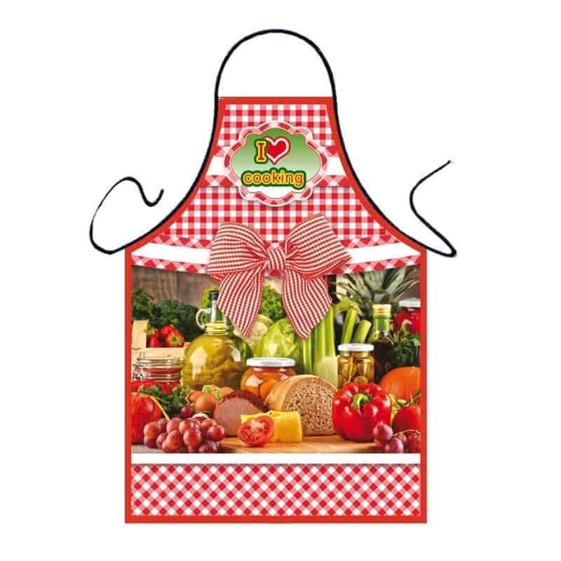 Photo apron - red checkered