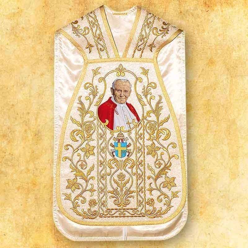 Roman chasuble with the image of Saint John Paul II