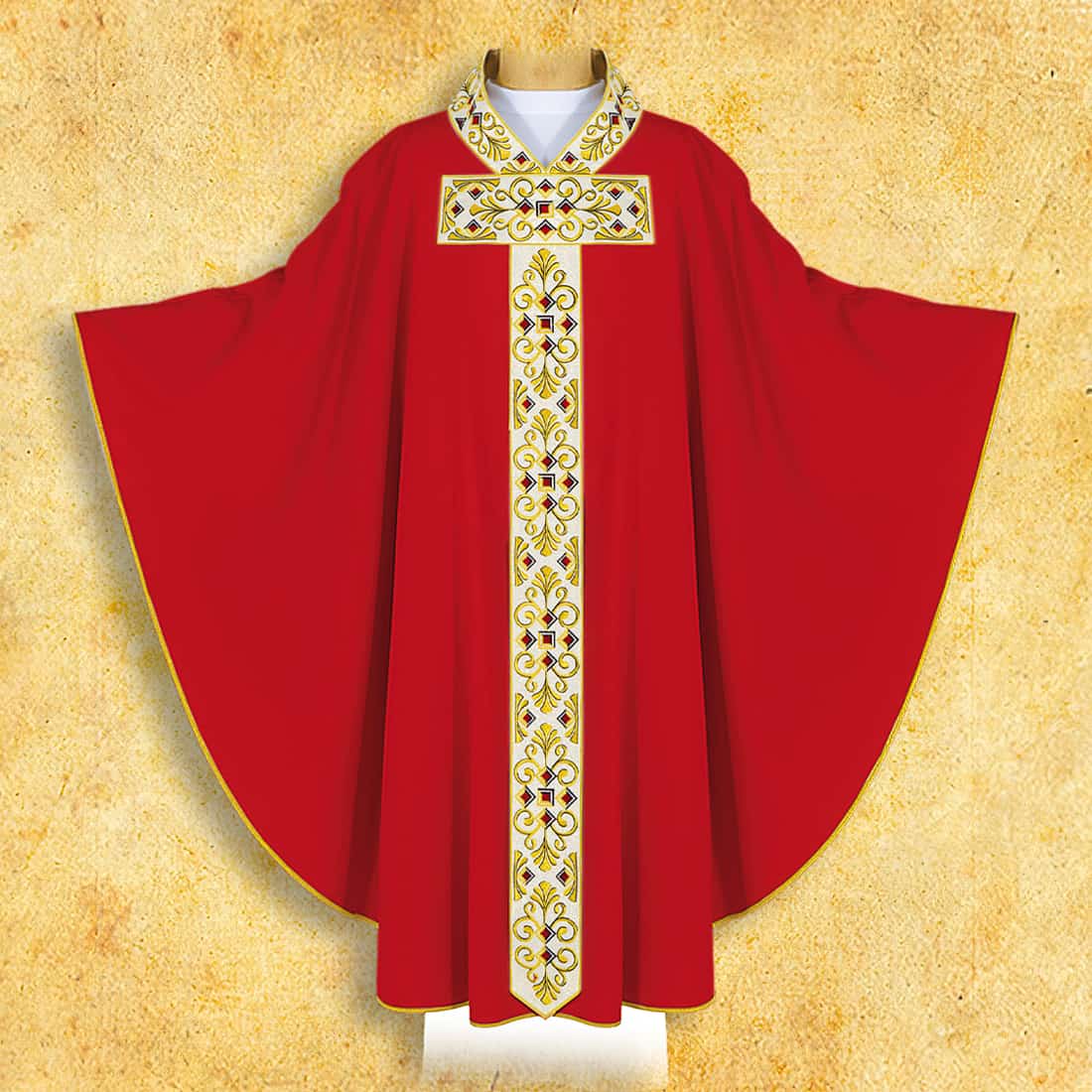 Embroidered chasuble "TE DEUM"