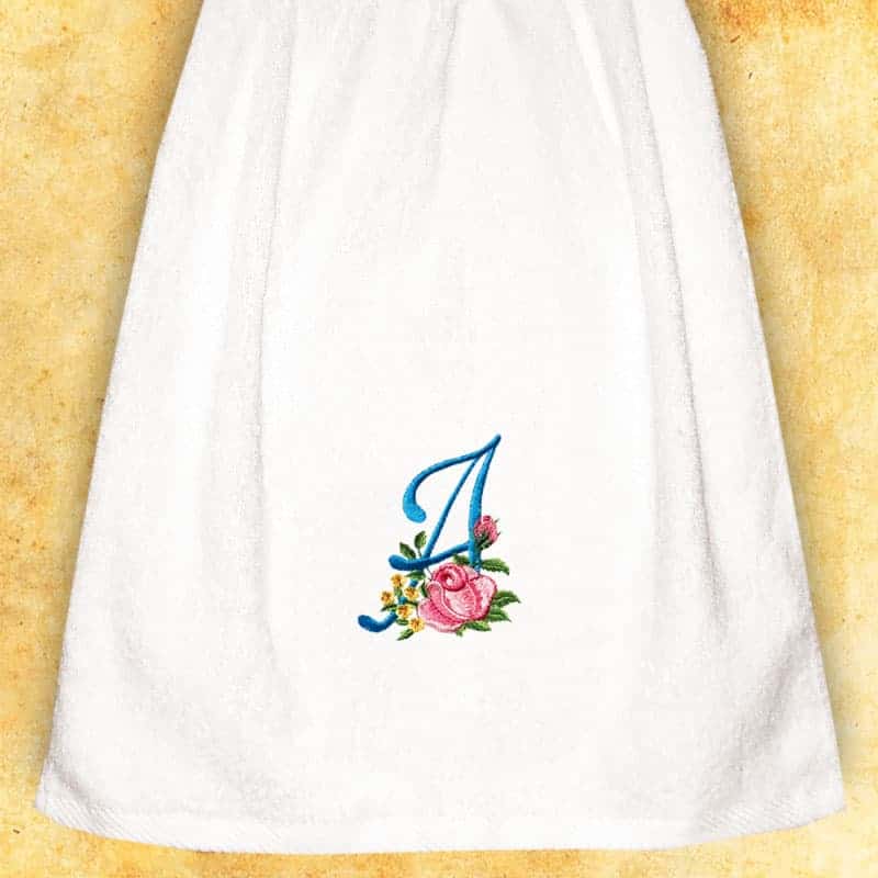 Besticktes Handtuch für Damen "A"