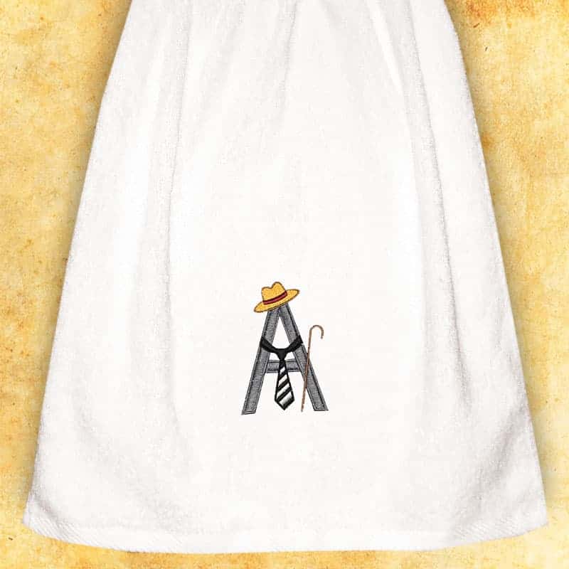 Embroidered Towel for Gentlemen "A"