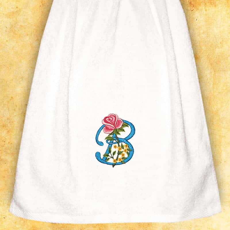 Besticktes Handtuch für Damen "B"