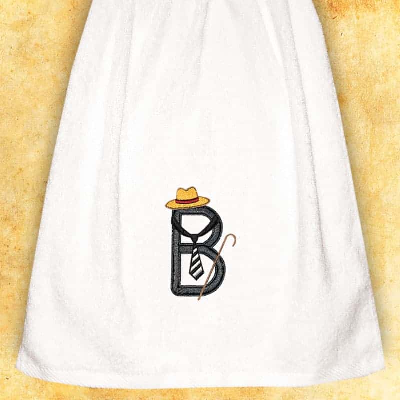 Besticktes Handtuch für Gentlemen "B"
