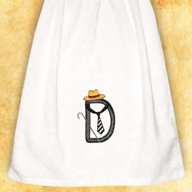 Embroidered Towel for Men "D"