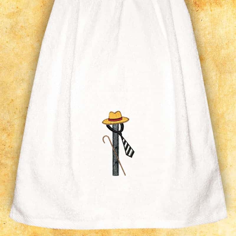 Besticktes Handtuch für Herren "I"
