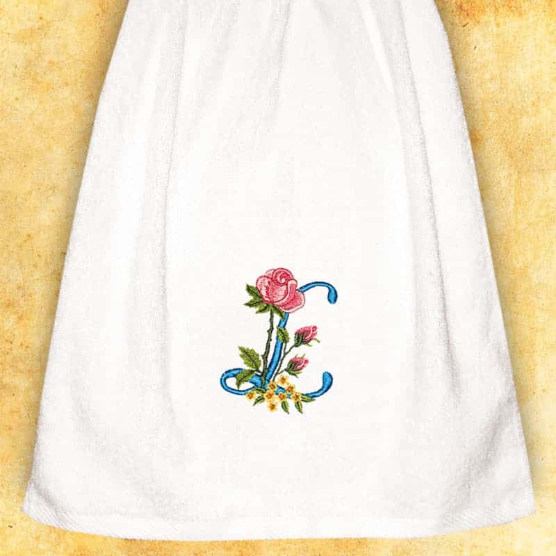 Embroidered towel for ladies "L"