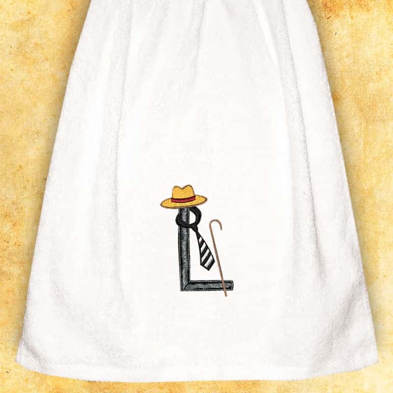 Embroidered Towel for Men "L"