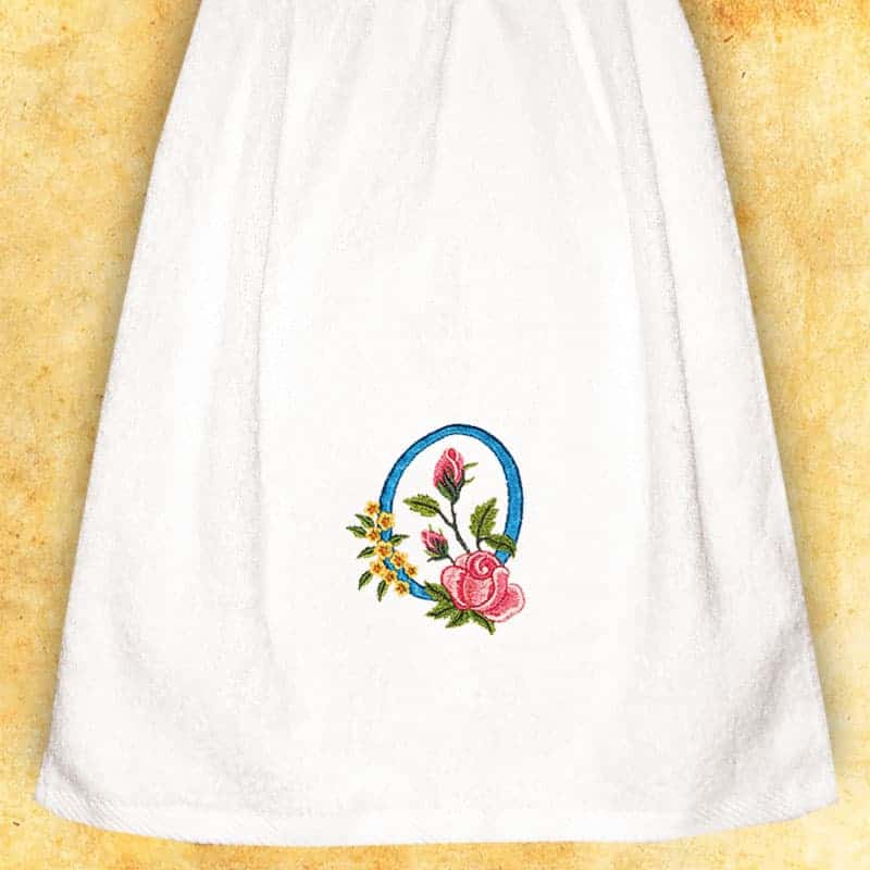 Embroidered towel for ladies "O"