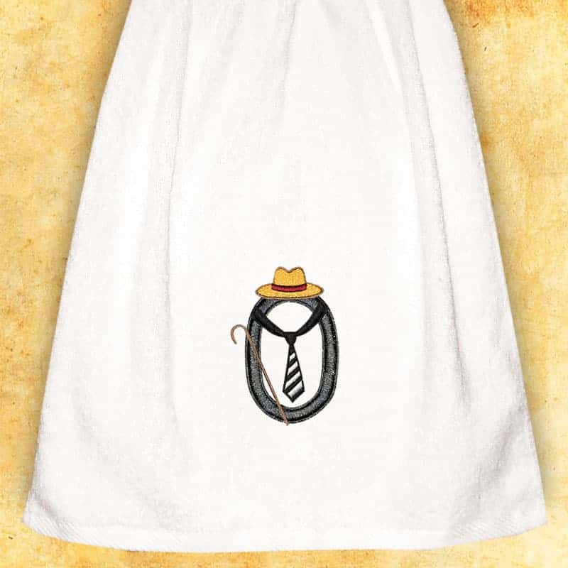 Embroidered Towel for Men "O"