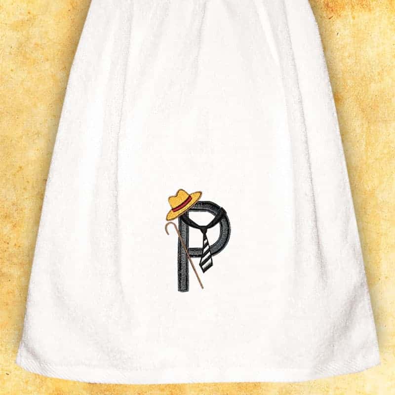 Embroidered Towel for Gentlemen "P"