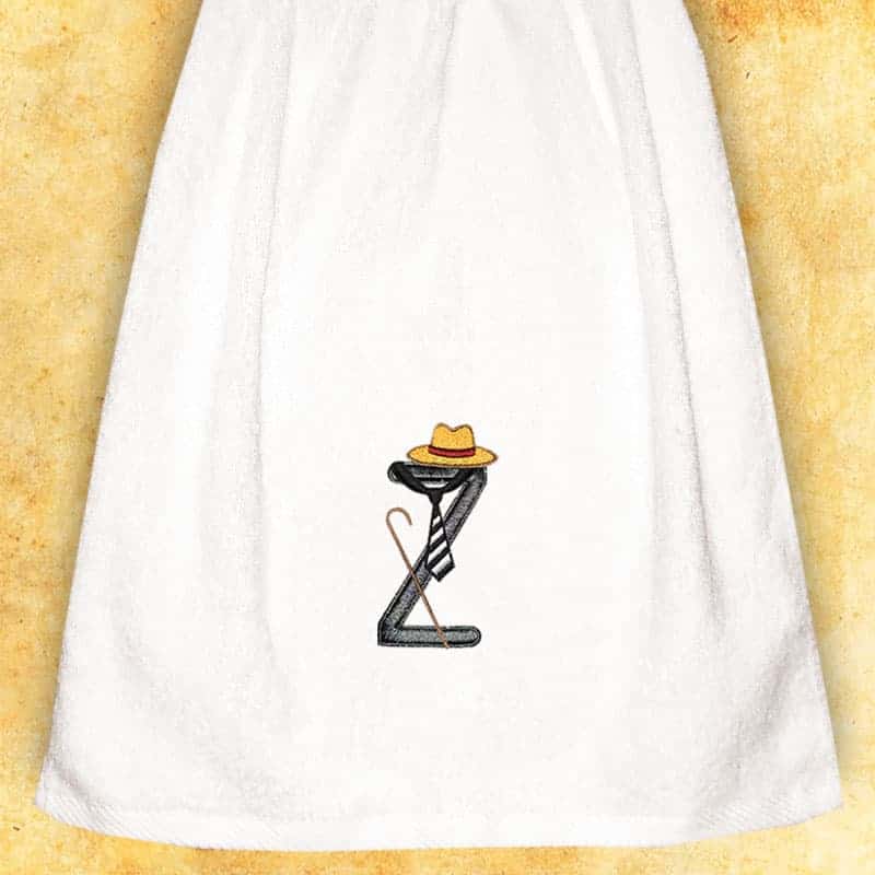 Embroidered towel for Gentlemen "Z"