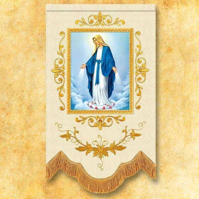 Mini gestickte Fahne - Maria Immaculata