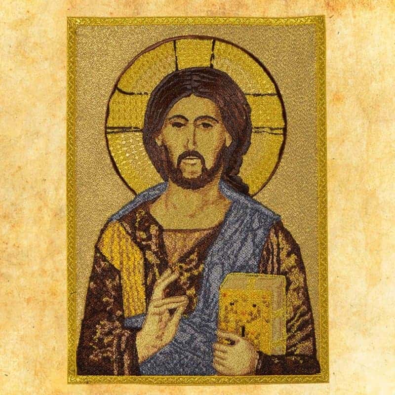 Embroidered applique "Jesus Pantokrator"