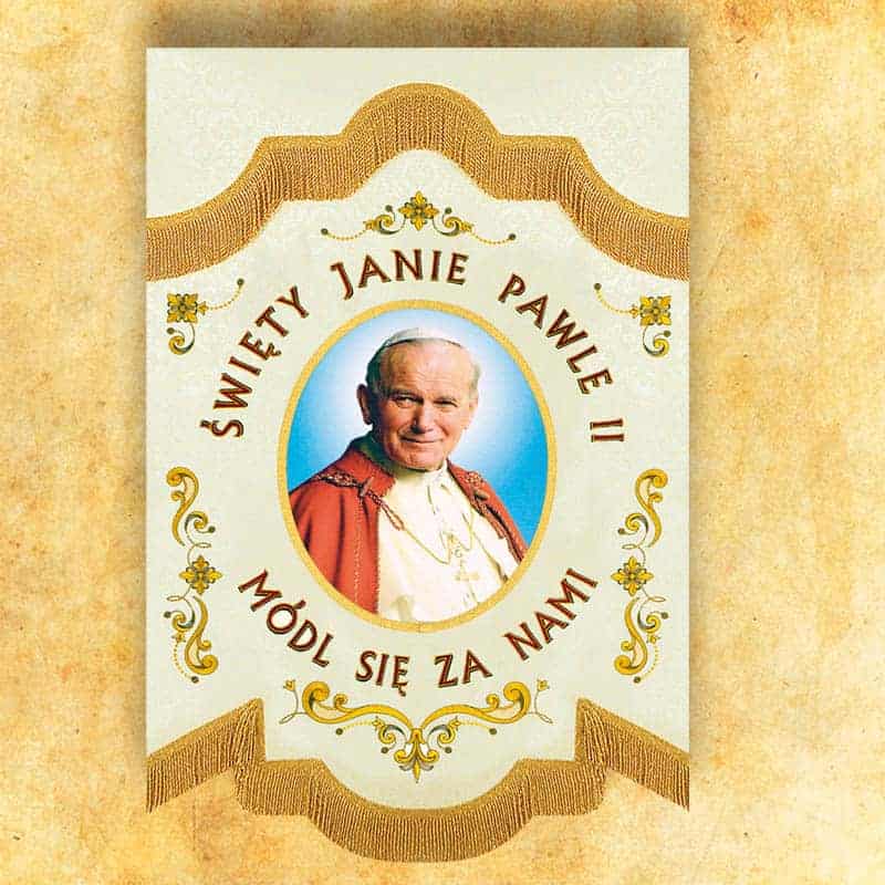 Mini chorągiew dwustronna “Jan Paweł II”