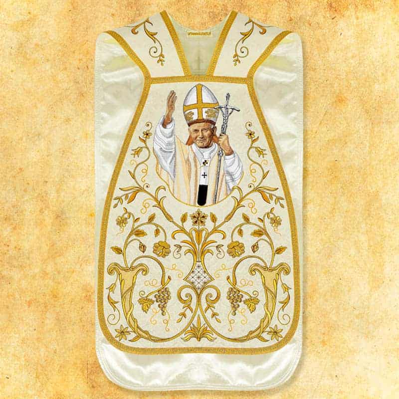 Ornat haftowany rzymski “Św. Jan Paweł II”