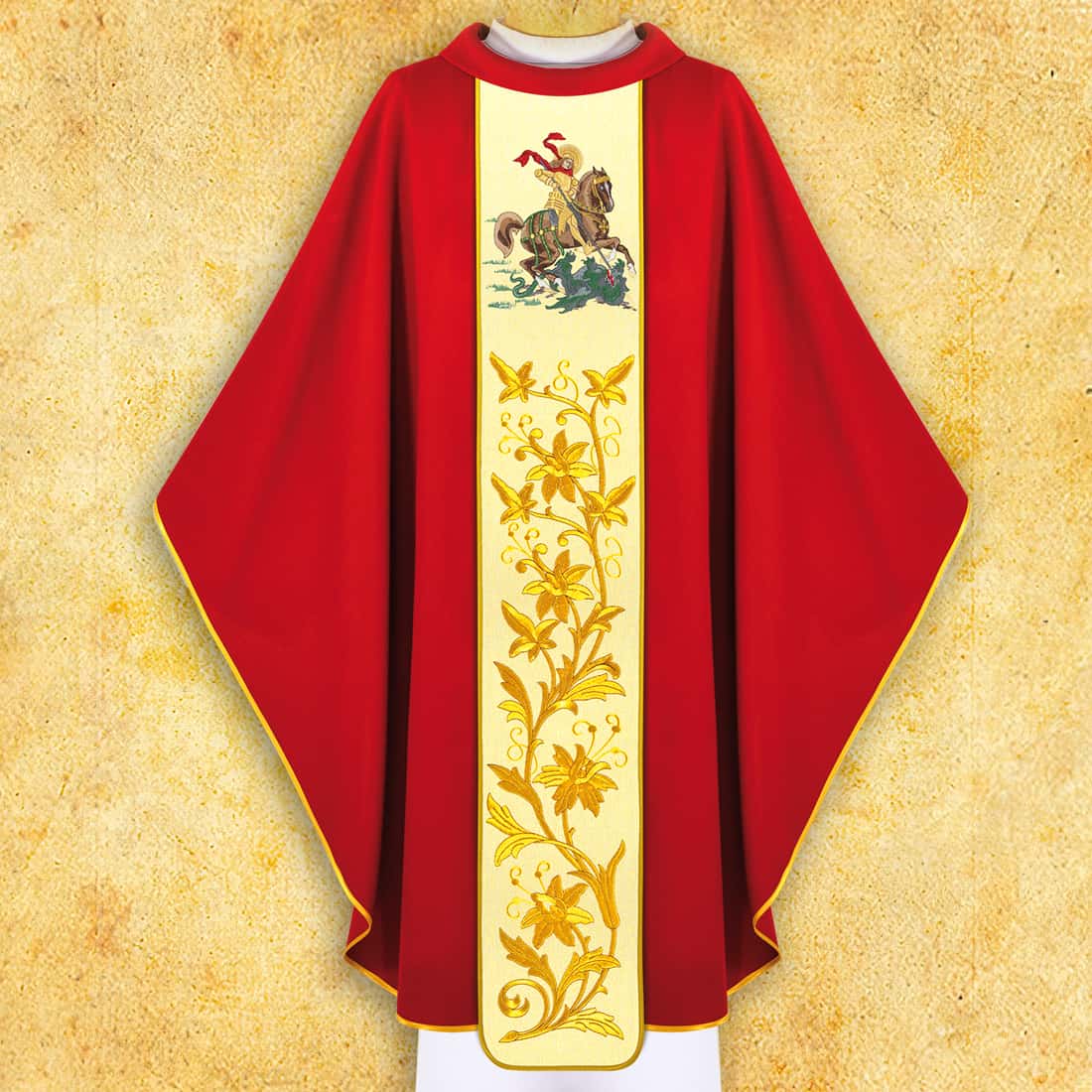 Chasuble with an embroidered image of "St. George"