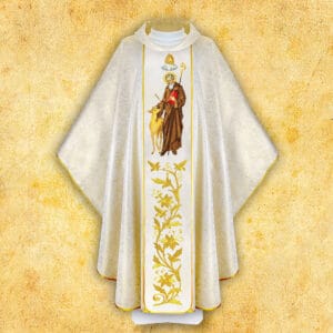 Chasuble with an embroidered image of "St. Idzi"