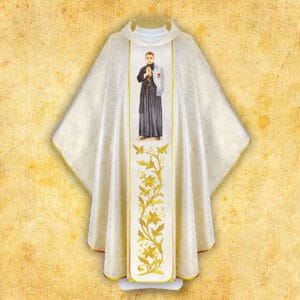 Chasuble with an embroidered image of "Bl. Frelichowski"