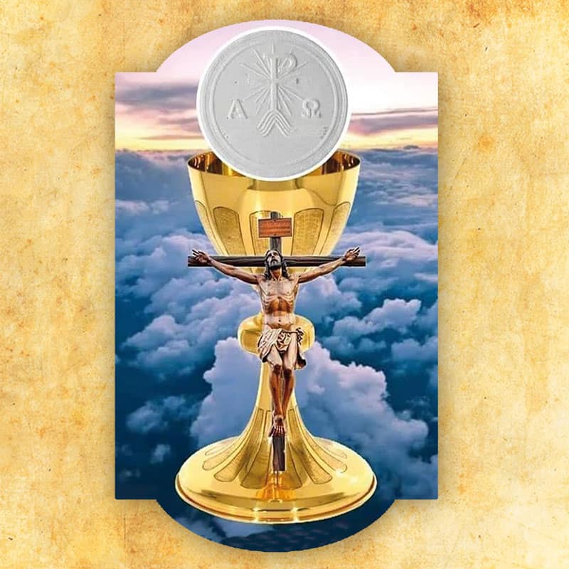 Großes Ornament auf Stoff "Eucharistie"