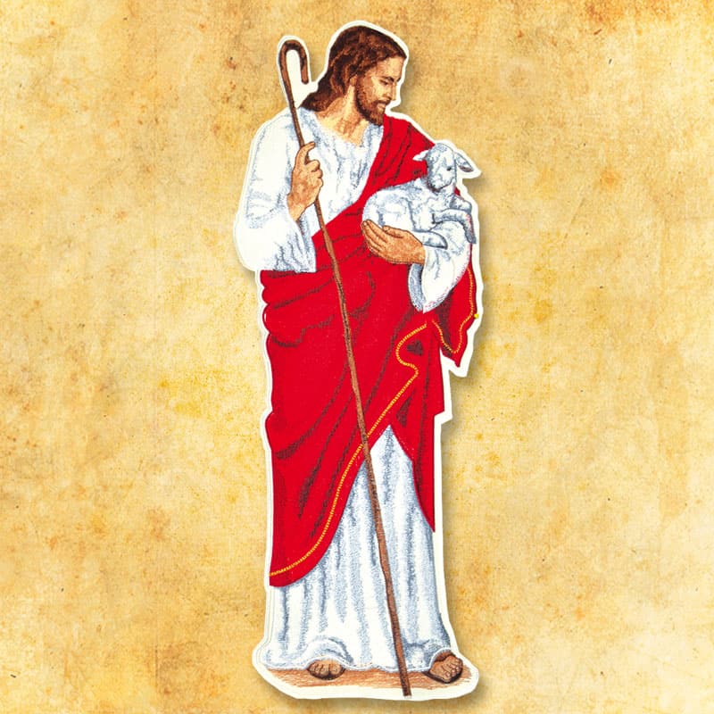 Aplikacja haftowana “Jezus Dobry Pasterz”
