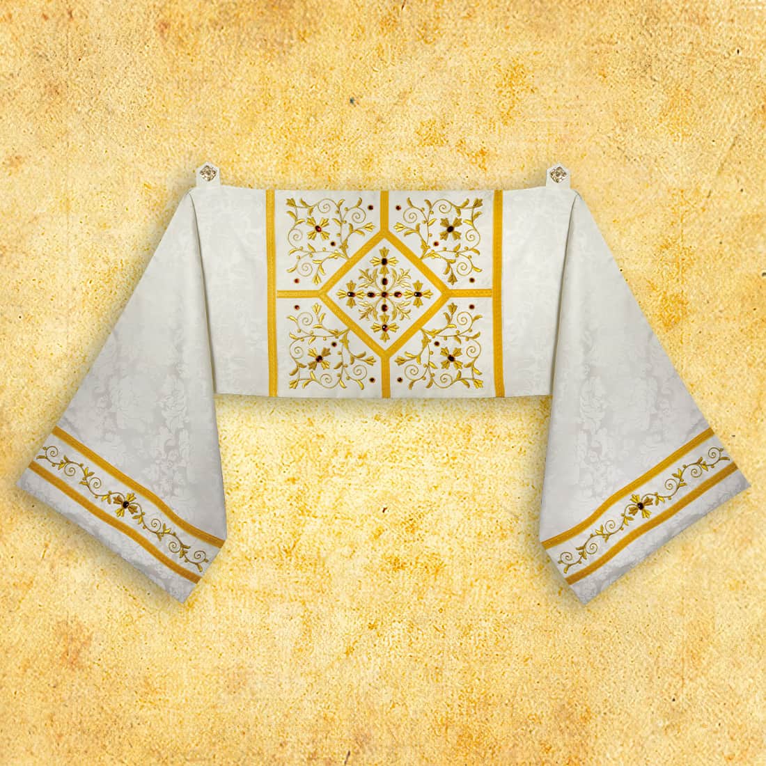 Embroidered veil "Massimo- Bianco"