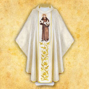 Ornat z wizerunkiem haftowanym “Św. Franciszek”