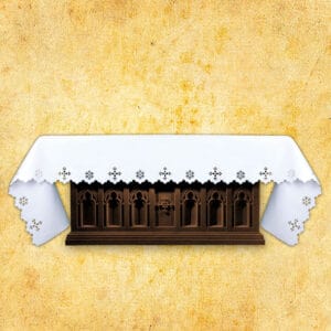 Durchbrochene Tischdecke "Das Geheimnis des Altars"