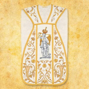 Roman embroidered chasuble "St. Michael the Angel of Mount Gargano."